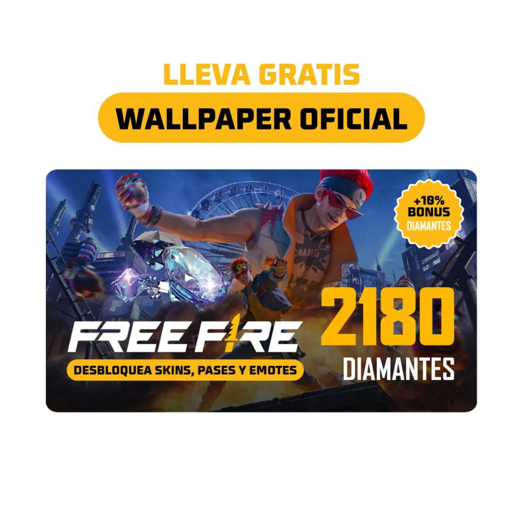 Garena Free Fire Prepaid Card 2180 Diamonds – Unlock Exclusive Content & Skins