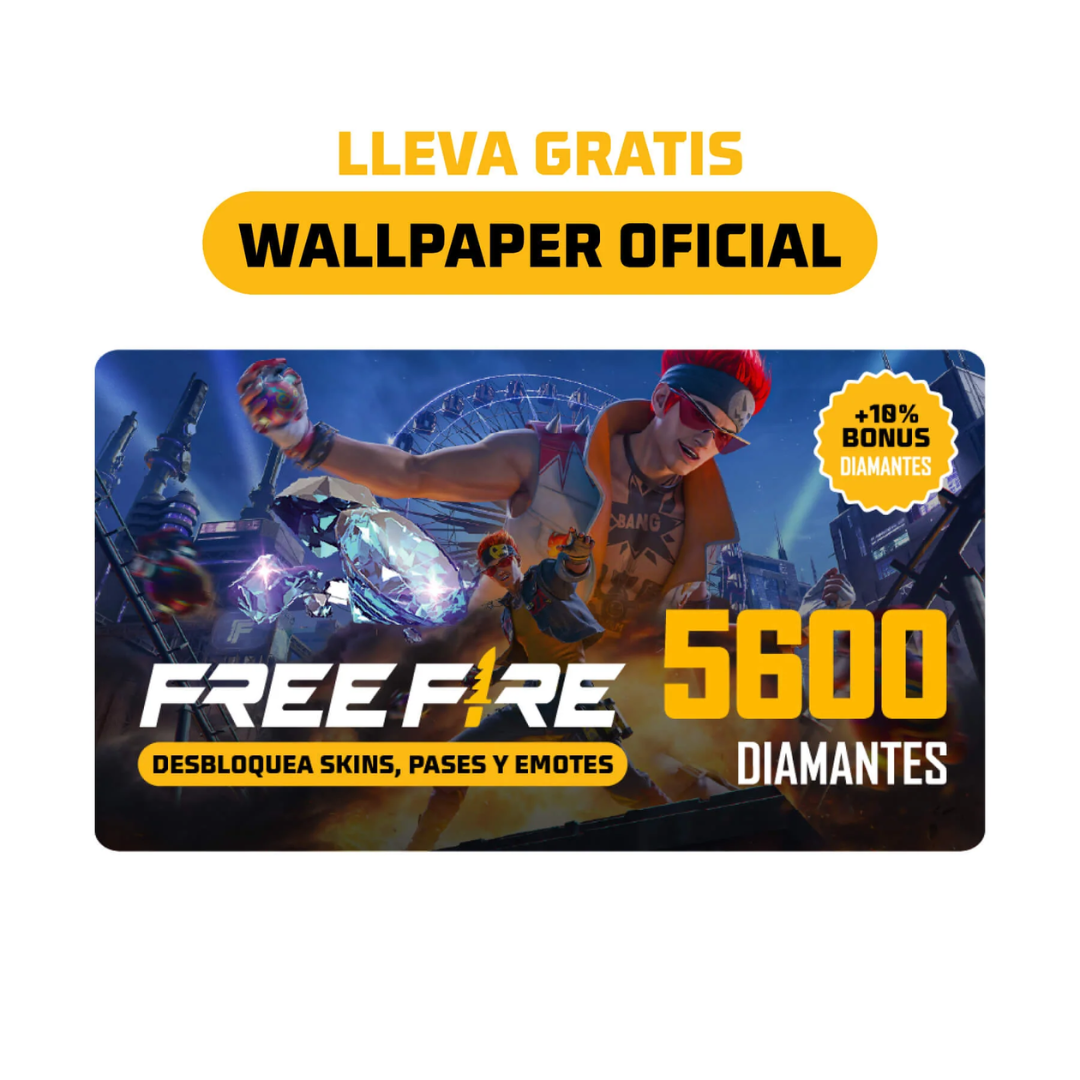 Garena Free Fire 5600 Diamond Prepaid Card – Unlock Exclusive Content & Accessories