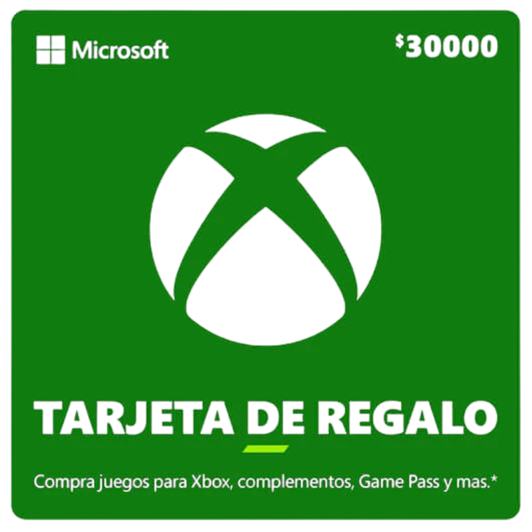 Tarjeta Regalo Xbox 30.000 COP – Juegos, Complementos y Entretenimiento