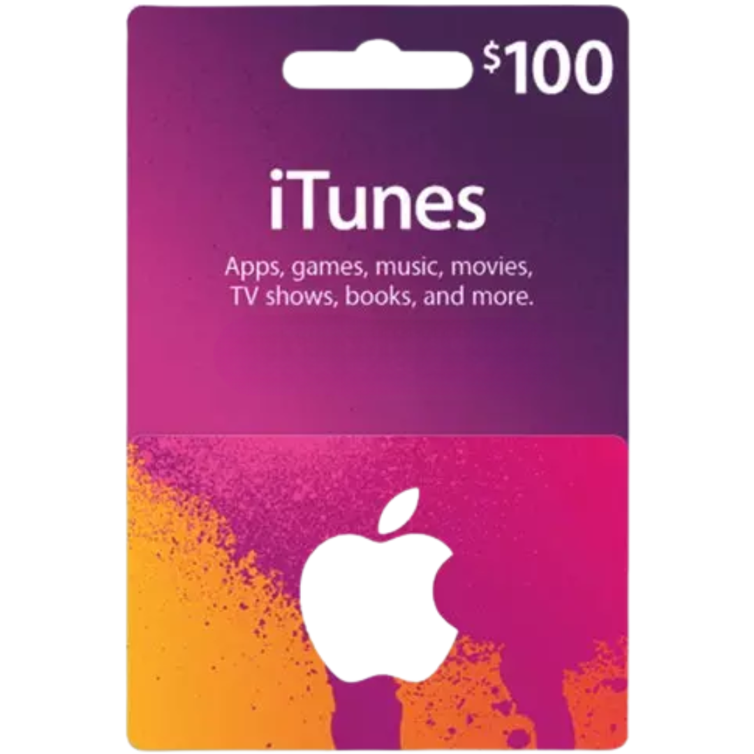 Cartão-presente iTunes 1OO USD Estados Unidos – Crédito instantâneo na Apple para aplicações, música e muito mais Código
