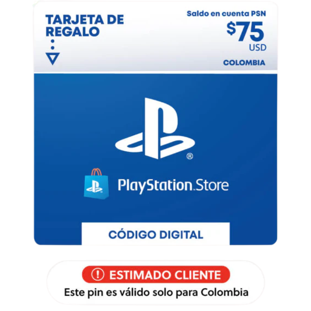 PIN virtual PlayStation $75 USD – Resgata por jogos, filmes e muito mais