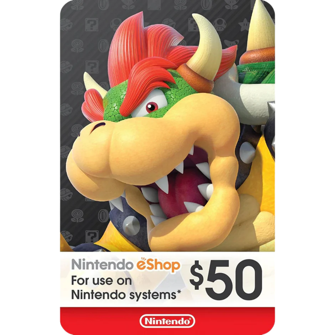 Nintendo eShop Gift Card $50 - Instant Credit for Games, DLC, and Subscriptions