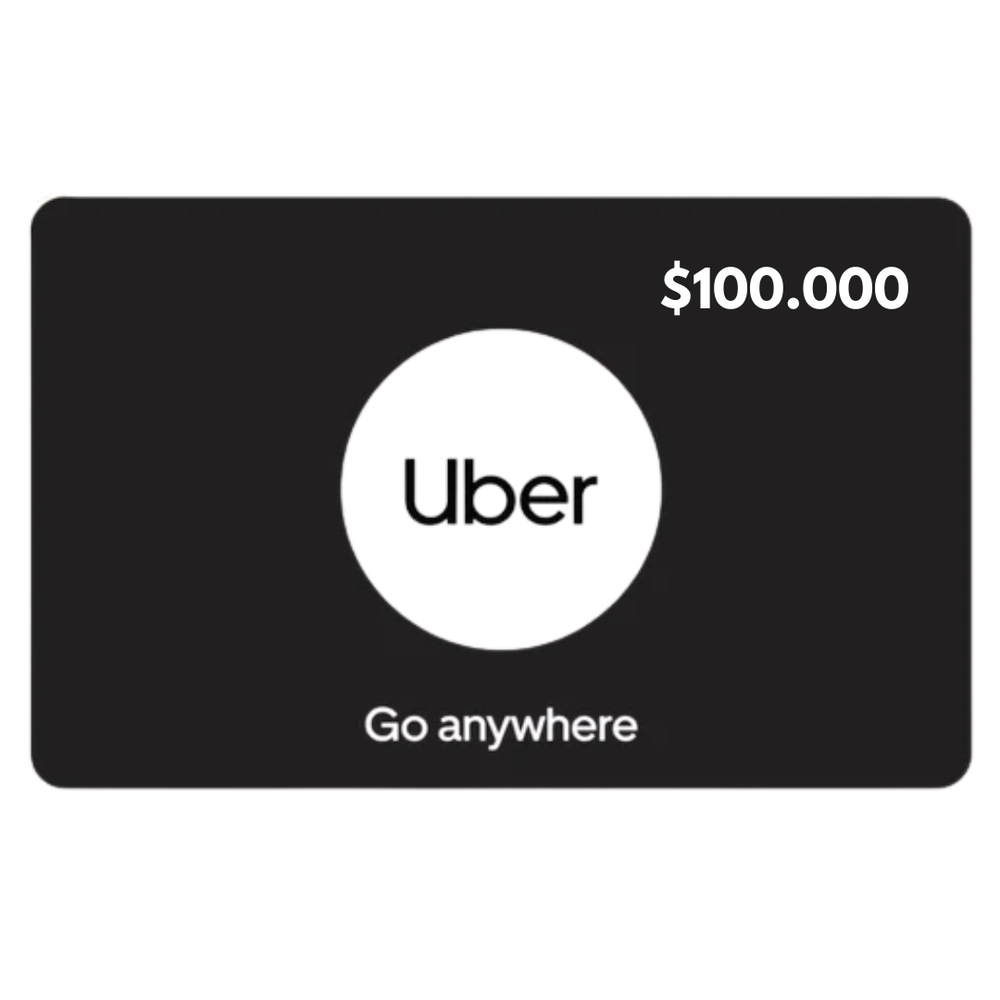 Tarjeta Regalo Uber $100.000 Código Colombia