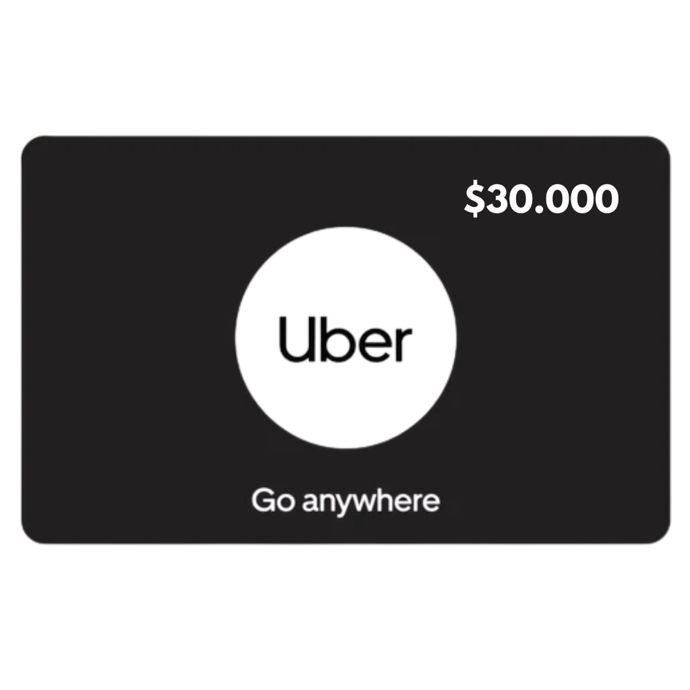 Tarjeta Regalo Uber $30.000 Código Colombia