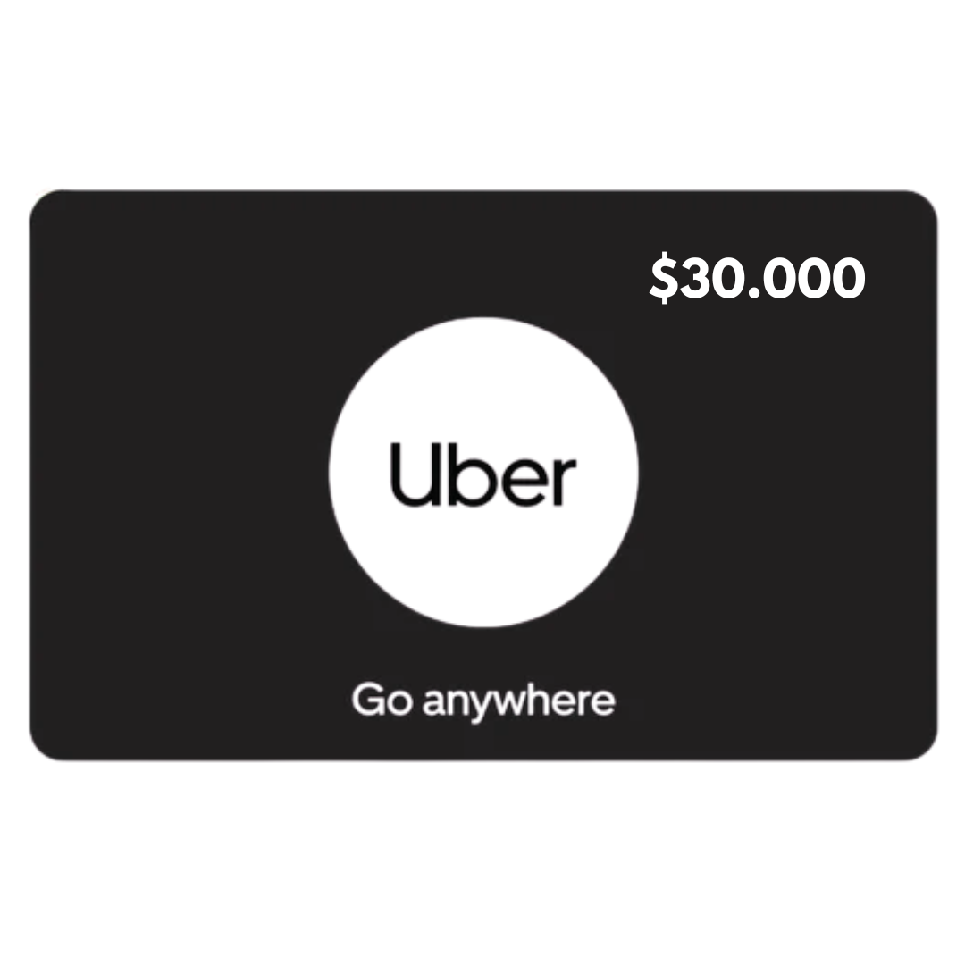 Tarjeta Regalo Uber $30.000 Código Colombia