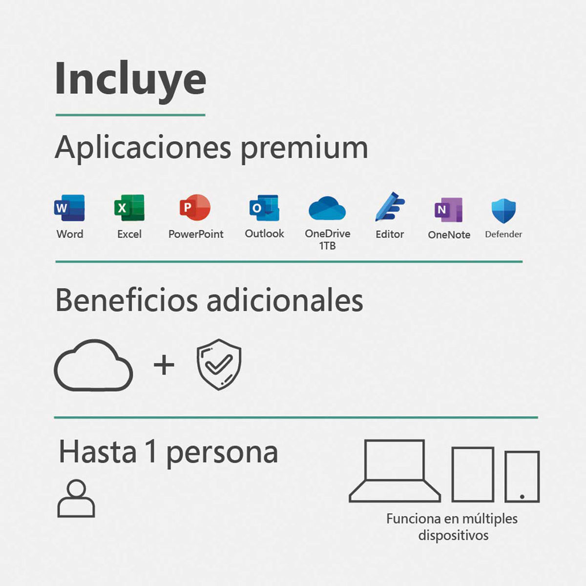 Microsoft Office 365 Personal – 12 meses, 1 utilizador, produtividade potenciada por IA
